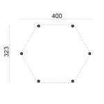 Onlywood Gazebo in Legno Impregnato ESAGONALE 400 x 323 cm-54541