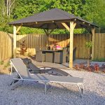 Onlywood Gazebo in Legno KIOSK Tetto in Legno 338 x 338 cm - Antivento-56834