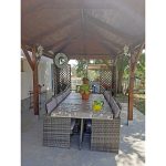 Onlywood Gazebo in Legno KIOSK Tetto in Legno 594 x 340 cm - Antivento-80929
