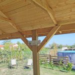 Onlywood Gazebo in Legno KIOSK Tetto in Legno 338 x 338 cm - Antivento-58458