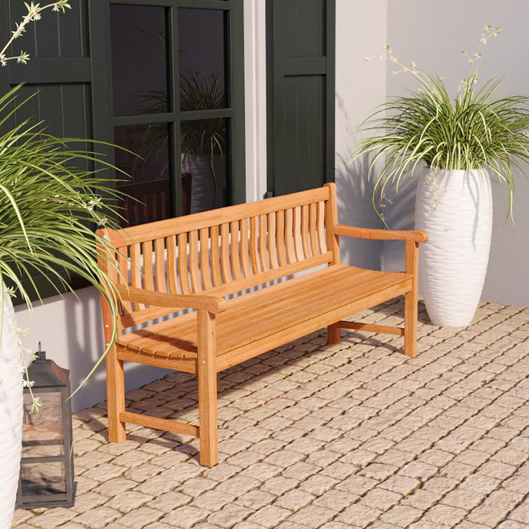 Onlywood Panca in Teak da giardino BRETAGNA - 3 dimensioni -0