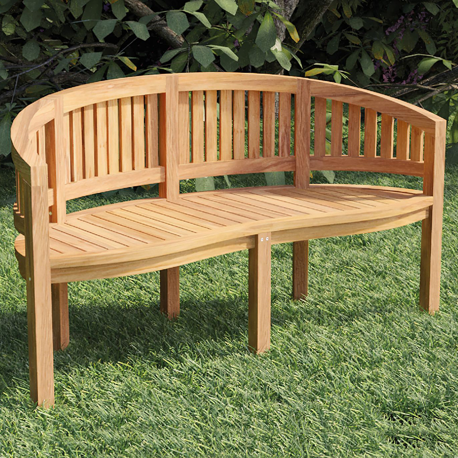 Onlywood Panca in Teak da giardino BANANA - 150 x 86 cm-0 Onlywood Panca in Teak da giardino BANANA - 150 x 86 cm-0