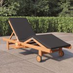 Onlywood Sdraio da giardino in legno Teak - 200 x 65 x 35h cm-0