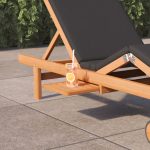 Onlywood Sdraio da giardino in legno Teak - 200 x 65 x 35h cm-54500