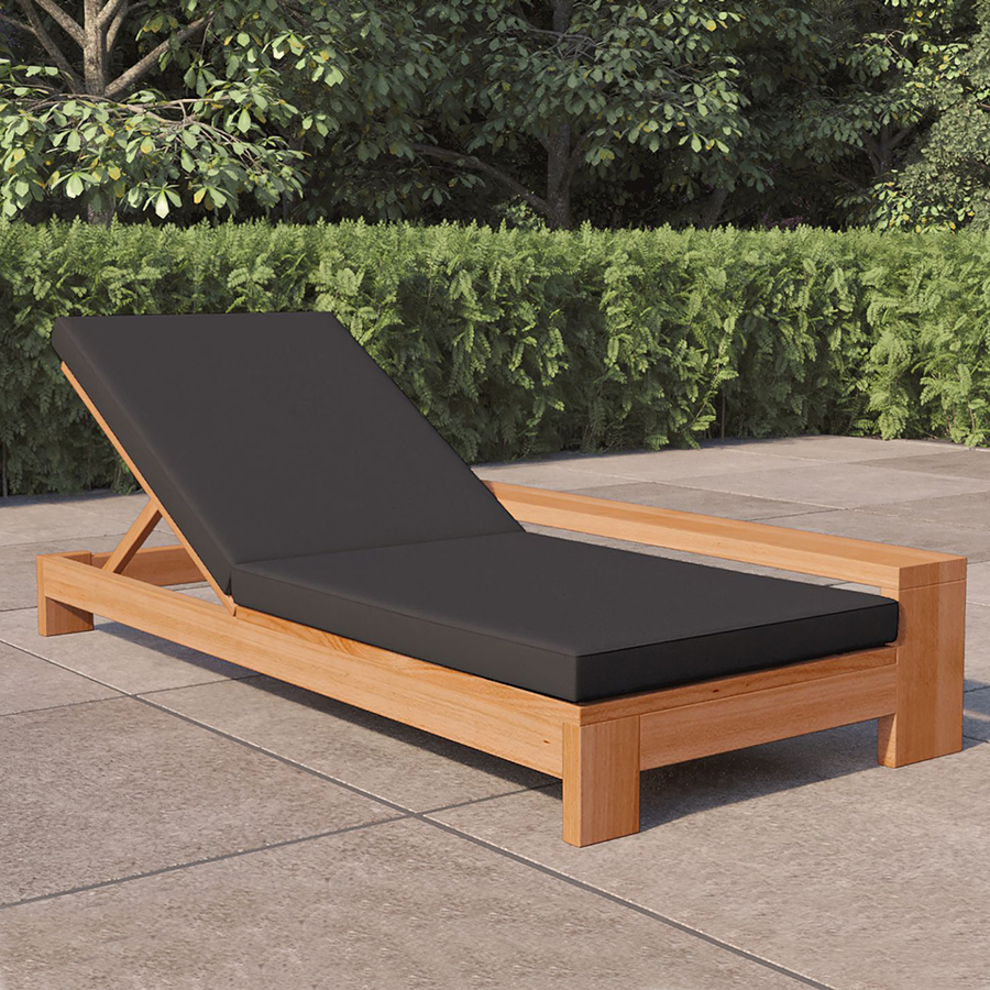 Onlywood Sdraio da giardino in legno Teak - 200 x 885 x 35h cm-0 Onlywood Sdraio da giardino in legno Teak - 200 x 885 x 35h cm-0