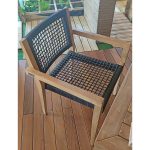 Onlywood Sedia in Teak da giardino TOLEDO - 56 x 52 x 80h cm-56180