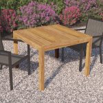 Onlywood Tavolo da giardino in Teak Quadrato - 100 x 100 x 75 h cm -0