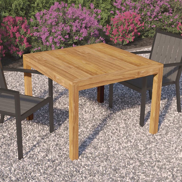 Onlywood Tavolo da giardino in Teak Quadrato - 100 x 100 x 75 h cm -0