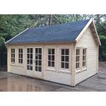 Onlywood Casetta in Legno Abitabile 20 Mq CLOCKHOUSE - 550 x 400 cm -55408