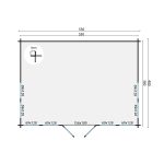Onlywood Casetta in Legno Abitabile 20 Mq CLOCKHOUSE - 550 x 400 cm -55388