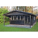 Onlywood Casetta in Legno Abitabile 30 Mq RUNE - 595 x 795 cm - Spessore 70 mm-55502