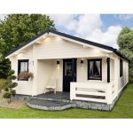 Onlywood Casetta in legno abitabile 50 Mq KAY - 800 x 595 cm - Spessore 70 mm-55516