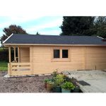 Onlywood Casetta in legno abitabile 50 Mq KAY - 800 x 595 cm - Spessore 70 mm-55512