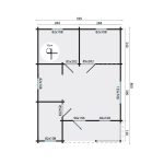 Onlywood Casetta in legno abitabile 50 Mq KAY - 800 x 595 cm - Spessore 70 mm-55513