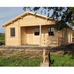 Onlywood Casetta in legno abitabile 50 Mq KAY - 800 x 595 cm - Spessore 70 mm-55524