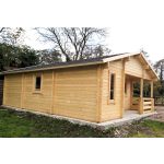 Onlywood Casetta in legno abitabile 50 Mq KAY - 800 x 595 cm - Spessore 70 mm-55521