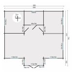 Onlywood Casetta in legno abitabile 50 Mq MULLINGAR - 850 x 790 cm - Spessore 70 mm-55472