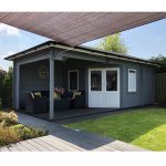 Onlywood Casetta in legno con tettoia laterale OLSON 705 X 300 cm-55316