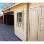 Onlywood Casetta in legno con tettoia laterale OLSON 705 X 300 cm-55311