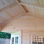 Onlywood Casetta in legno con tettoia laterale OLSON 705 X 300 cm-55314