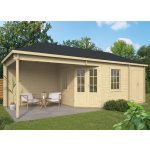 Onlywood Casetta in legno con tettoia laterale OLSON 705 X 300 cm-55319