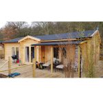 Onlywood Casetta in legno abitabile 60 Mq SKERRIES - 1050 x 650 cm - Spessore 70 mm-55431