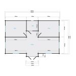 Onlywood Casetta in legno abitabile 60 Mq SKERRIES - 1050 x 650 cm - Spessore 70 mm-55433