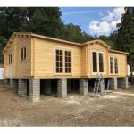 Onlywood Casetta in legno abitabile 60 Mq SKERRIES - 1050 x 650 cm - Spessore 70 mm-55440