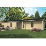 Onlywood Casetta in legno abitabile 50 Mq SLANE - 1400 x 490 cm - Spessore 70 mm-0