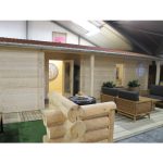 Onlywood Casetta in legno abitabile 50 Mq SLANE - 1400 x 490 cm - Spessore 70 mm-55382