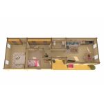 Onlywood Casetta in legno abitabile 50 Mq SLANE - 1400 x 490 cm - Spessore 70 mm-55381