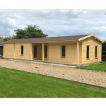 Onlywood Casetta in legno abitabile 50 Mq SLANE - 1400 x 490 cm - Spessore 70 mm-55380