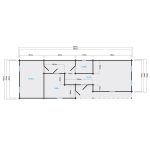 Onlywood Casetta in legno abitabile 50 Mq SLANE - 1400 x 490 cm - Spessore 70 mm-55383