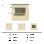 Onlywood Chiosco in Legno CLAUS - 277 x 244 cm -55605