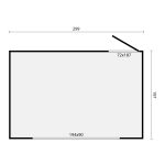 Onlywood Chiosco in Legno DANCER - 299 x 197 cm - Trattato in Autoclave-55581