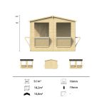 Onlywood Chiosco in Legno MOOSE - 303 x 294 cm -55614