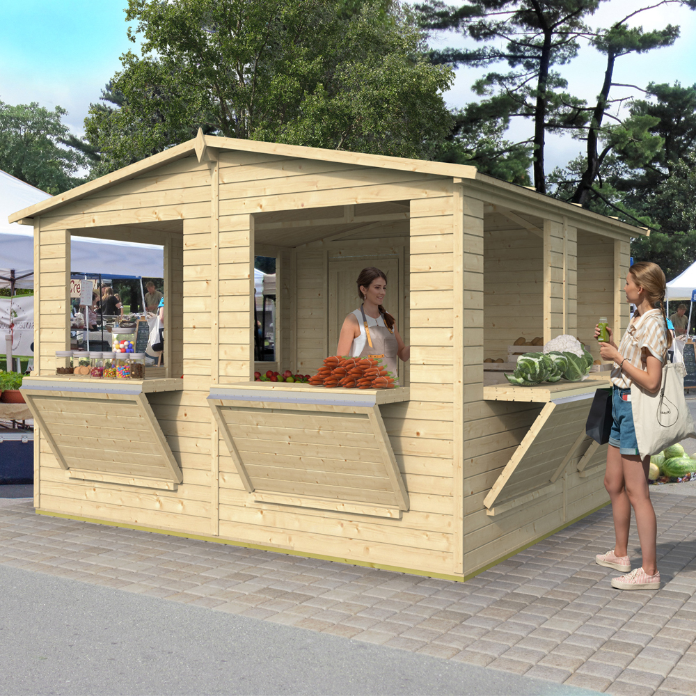 Onlywood Chiosco in Legno MOOSE - 303 x 294 cm -0 Onlywood Chiosco in Legno MOOSE - 303 x 294 cm -0