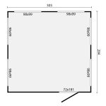 Onlywood Chiosco in Legno MOOSE - 303 x 294 cm -55615