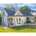 Onlywood Casetta in Legno Abitabile 20 Mq CLOCKHOUSE - 550 x 400 cm -82584