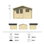 Onlywood Casetta in legno da giardino INGMAR - 380 X 300 cm -55725