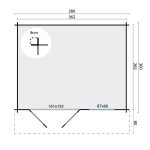 Onlywood Casetta in legno da giardino INGMAR - 380 X 300 cm -55726