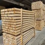 Palo legno di CASTAGNO Semi Tornito CERTIFICATO PFEC - foto 2