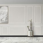 Cornice per Boiserie in Legno Massello Laccato Bianco 61 x 30 mm - Asta da 3 m-56532