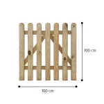 Cancelletto in Legno PROFESSIONALE in Pino Impregnato 100 x 100 h. cm - foto 2