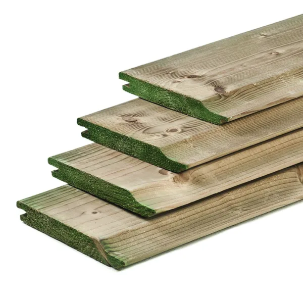 Onlywood Perline Legno per Esterno in Abete Autoclavato 14,5 x 270 X 1,9 cm ad Incastro-0