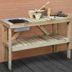 Onlywood Banco da lavoro in legno trattato 122 x 46 x 82 h. cm-0