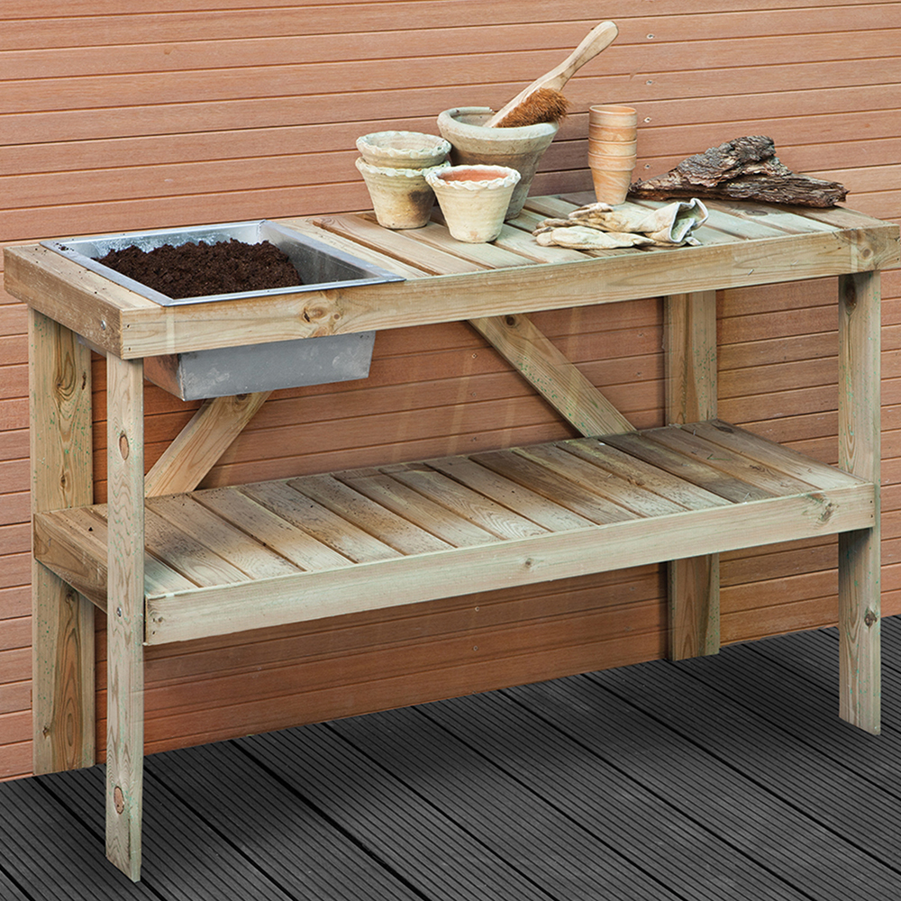 Onlywood Banco da lavoro in legno trattato 122 x 46 x 82 h. cm-0 Onlywood Banco da lavoro in legno trattato 122 x 46 x 82 h. cm-0