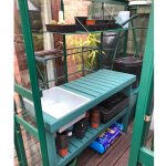 Onlywood Banco da lavoro in legno trattato 122 x 46 x 82 h. cm-58296