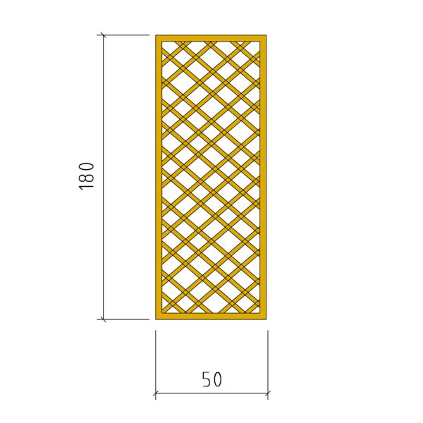 Grigliato LUSSO in legno 50 x 180 h. cm Trattato in Autoclave-0