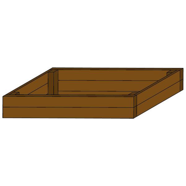 Orto didattico in legno massello autoclavato 150 x 90 x 29 h cm-0